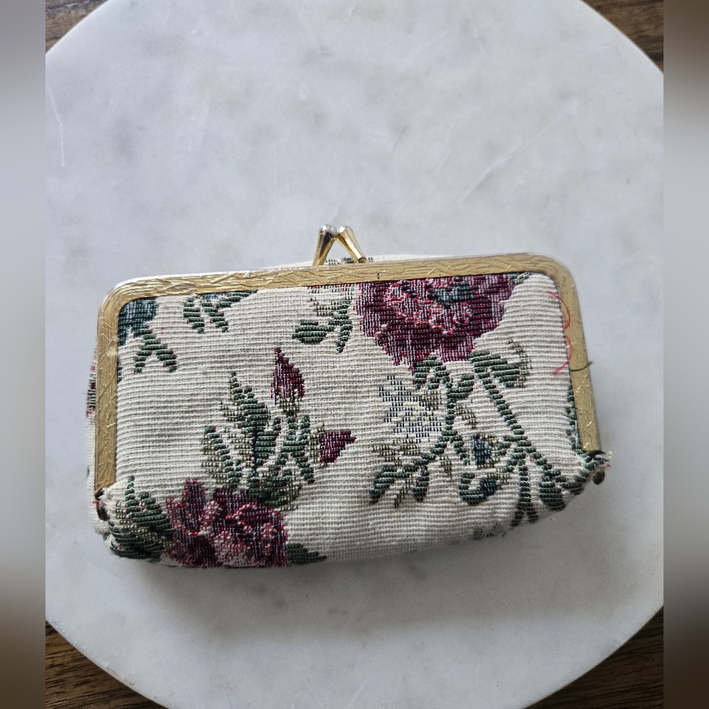 Vintage Tapestry Coin Purse Wallet